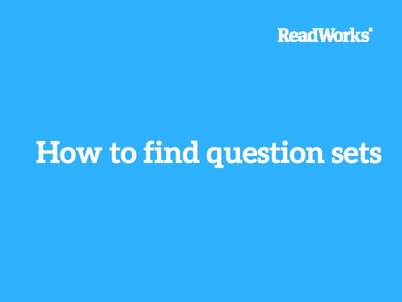 How to find question sets on Vimeo