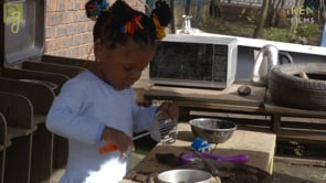 Watch Khloe in the mud kitchen