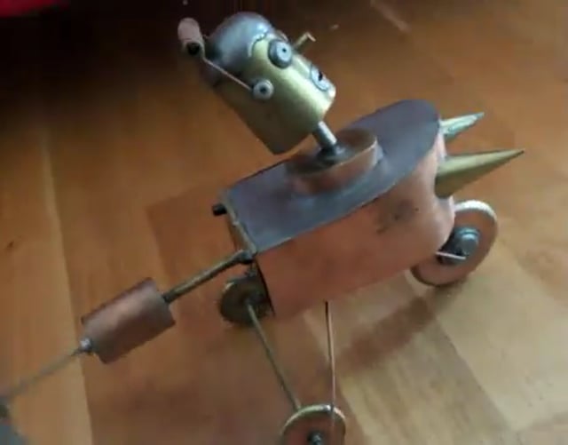 Bart simpson sur son triporteur a hélice
