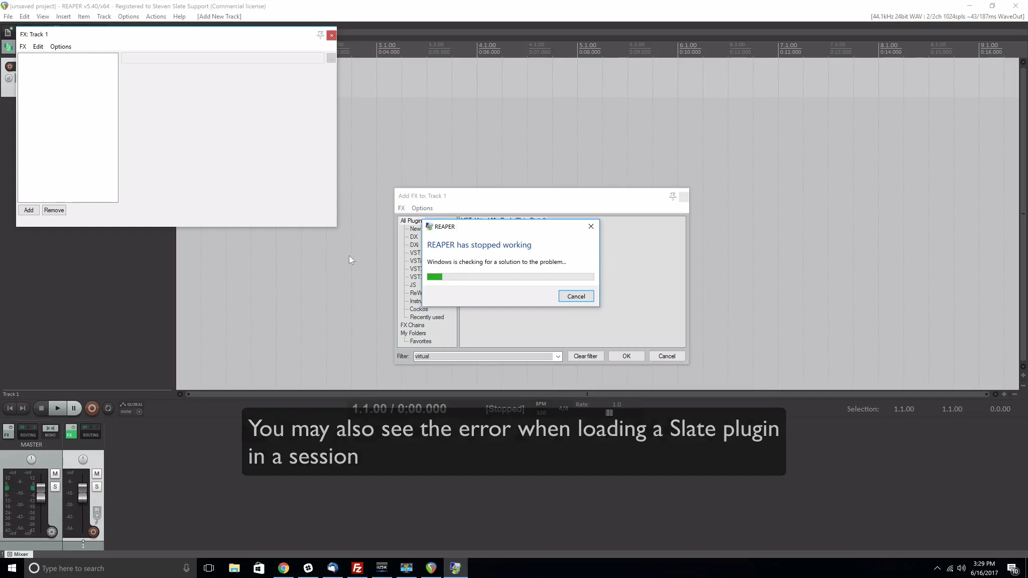 ESR Error Windows on Vimeo