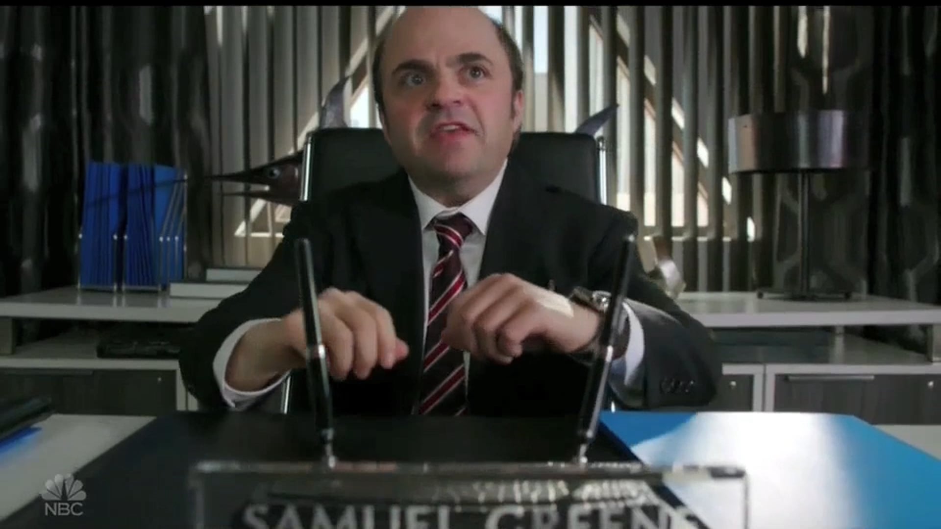 "Samuel Greene" in NBC's Powerless S1 Ep2 "Wayne Dream Team"