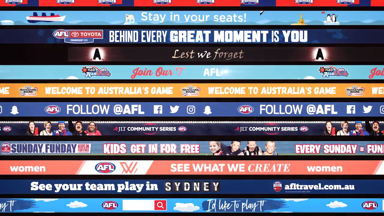 AFL Stadium LED Animation Showreel