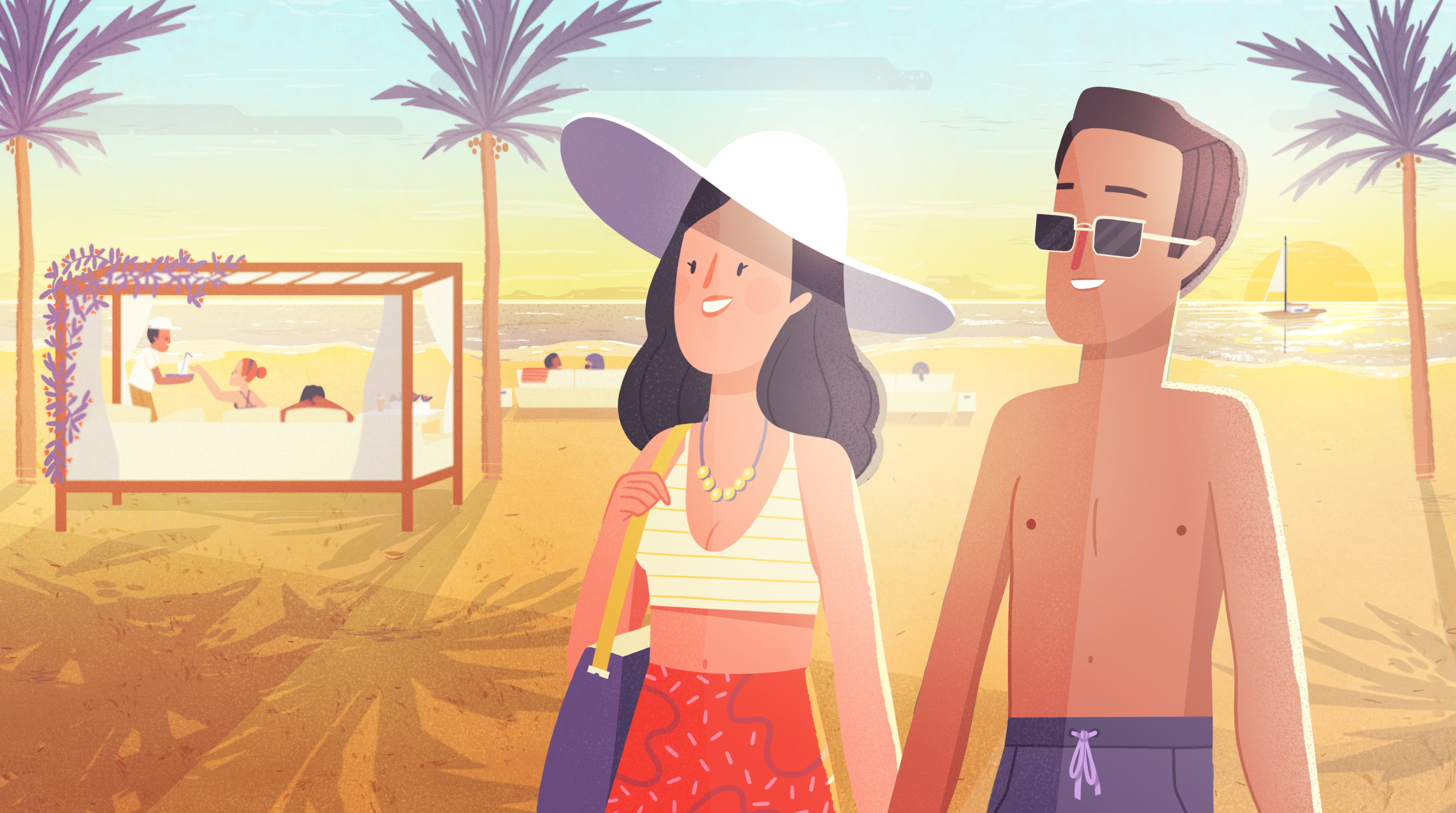 Ура лето анимация. Нарисованный пляж. Приятного отдыха. Анимация отдых. Отдыхать анимация.