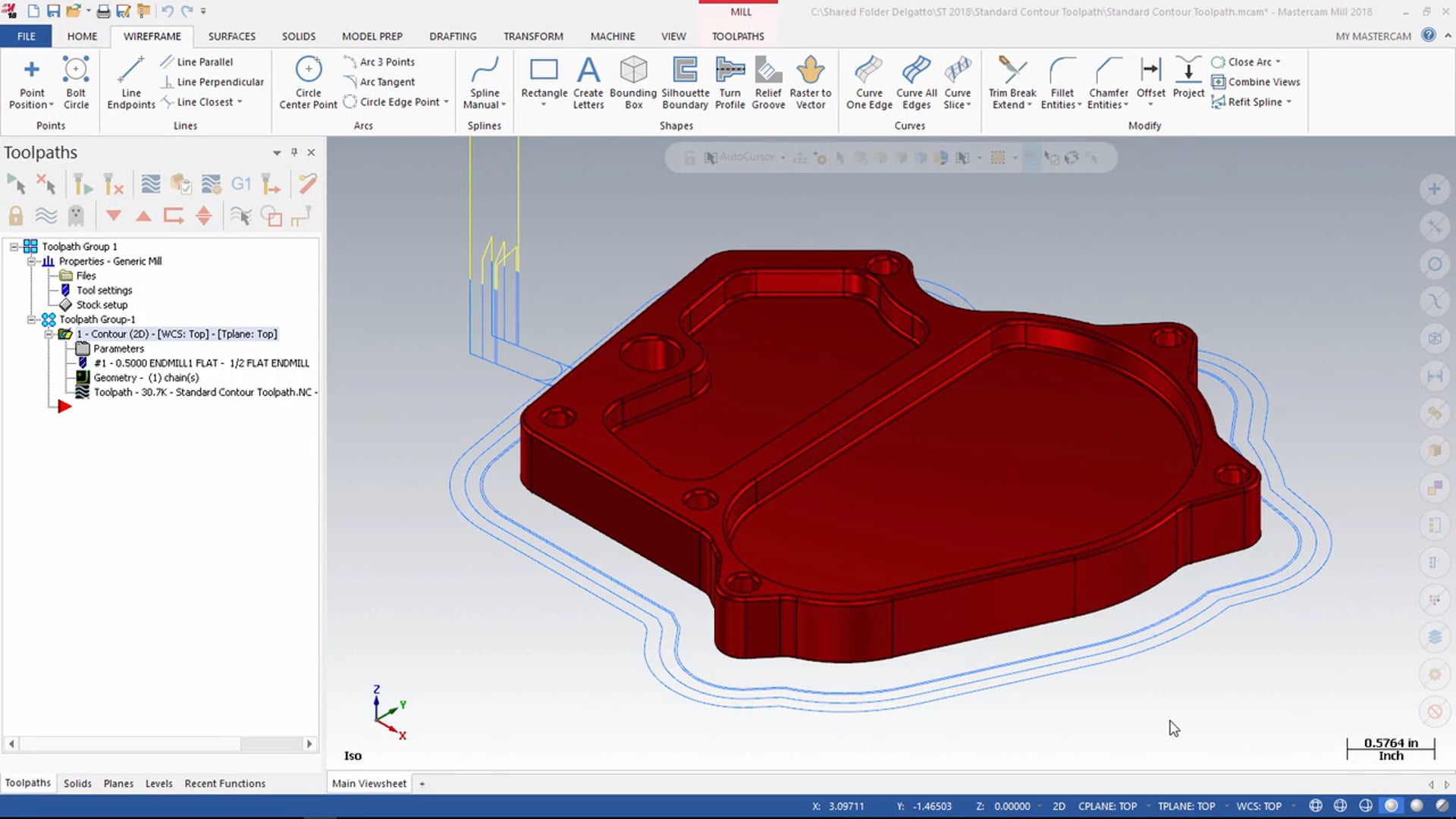 2D Mill Toolpaths