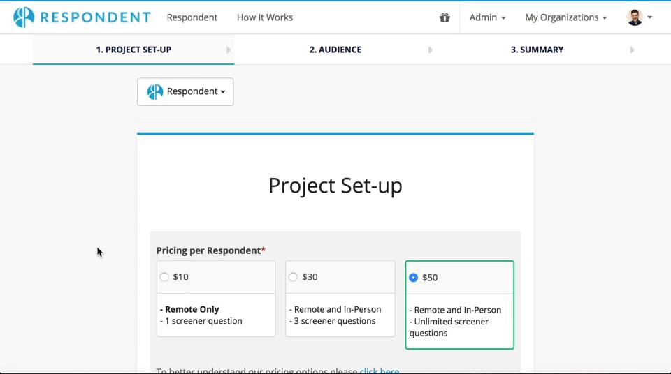 Recruit for Research: Respondent.io
