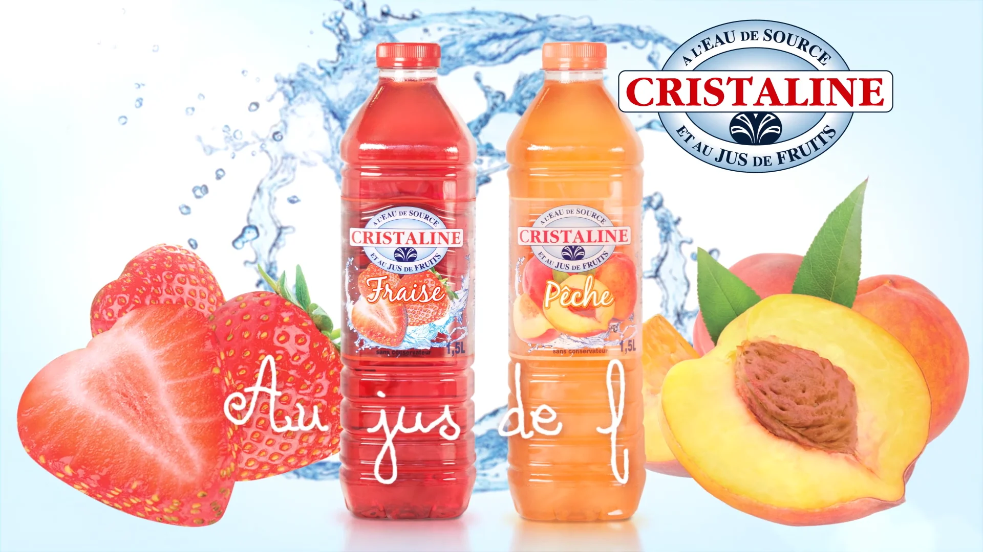 Cristaline pub TV, découvrez Cristaline au jus de fruits