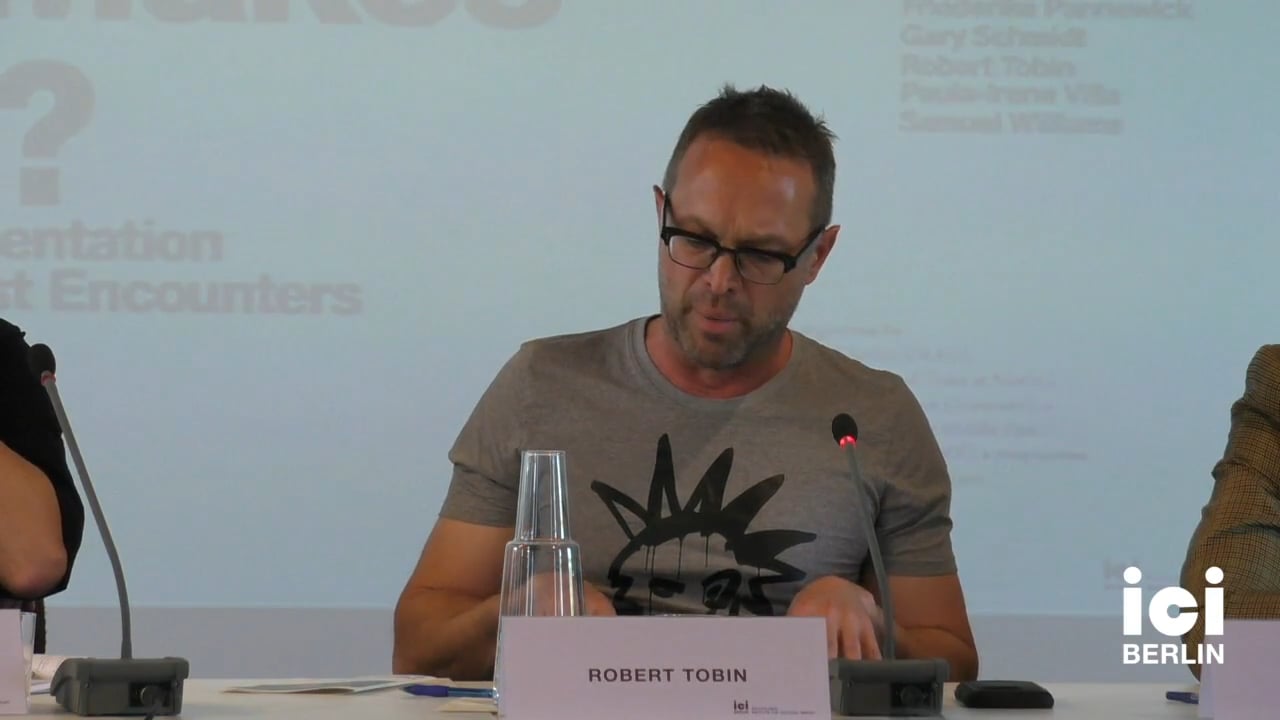 Talk by Robert Tobin (Panel I)