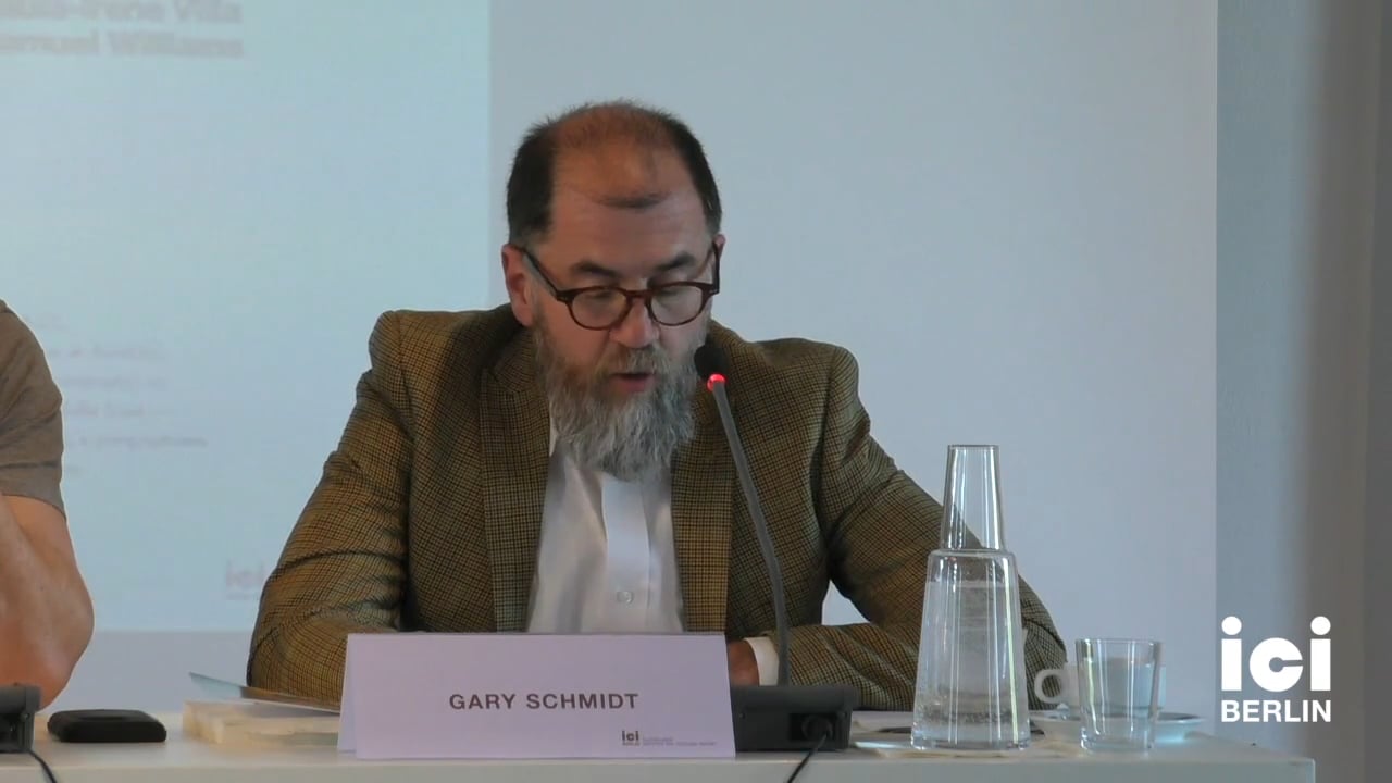 Talk by Gary Schmidt (Panel I)
