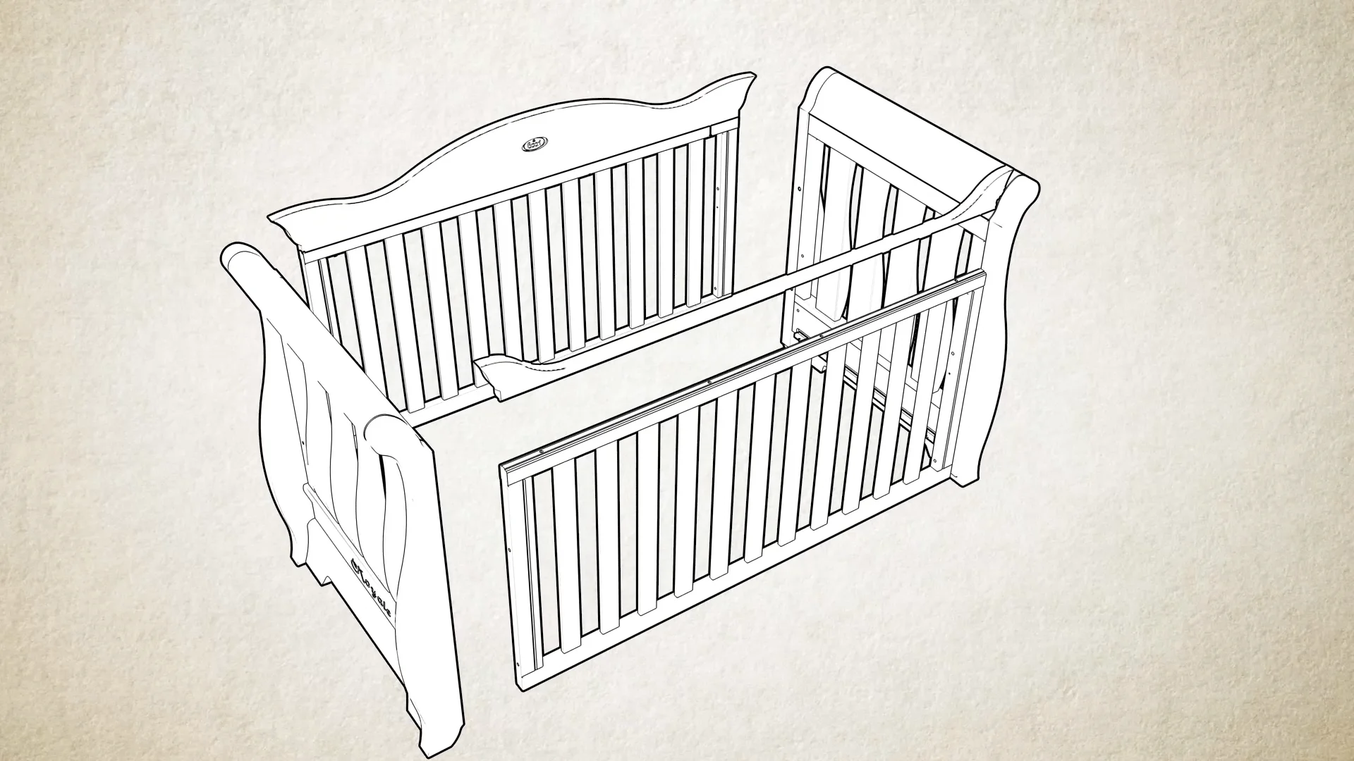 Boori Sleigh Cot Bed Animated Assembly Guide On Vimeo, 51 OFF