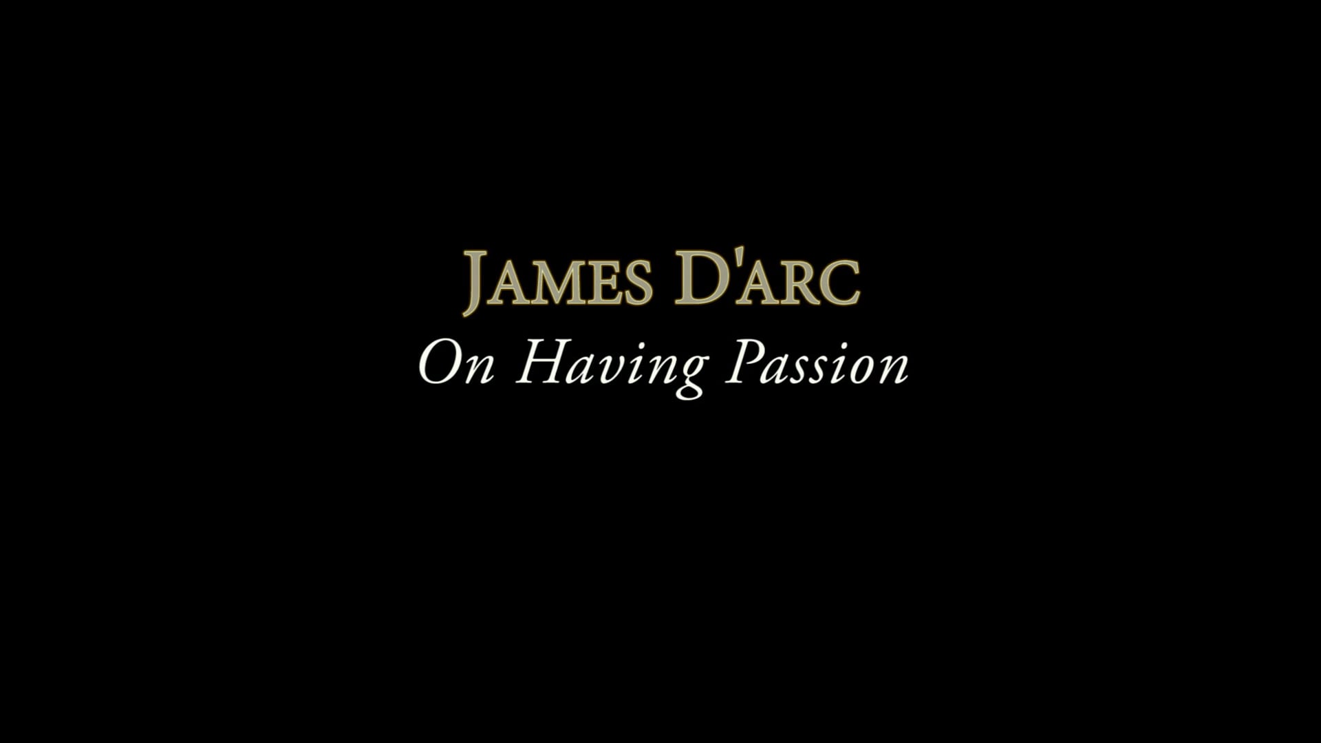 On Passion