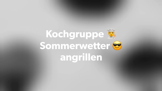 Kochgruppe bei tollem Sommerwetter mit angrillen