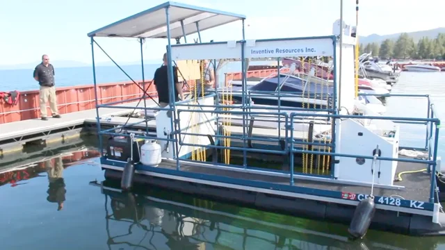 Vessel equipped with ultraviolet light attacks invasive aquatic plants at  Tahoe