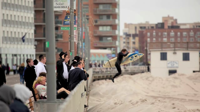 Beach 87th St Surfing After Sandy from Lukas Huffman