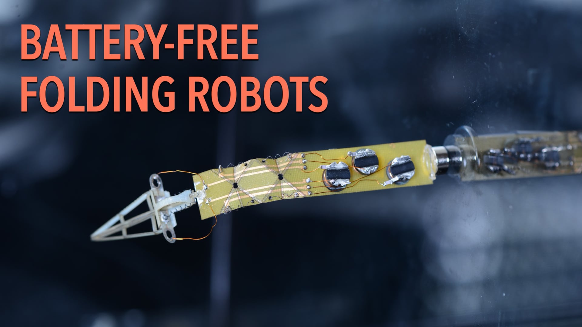 Battery-Free Folding Robots