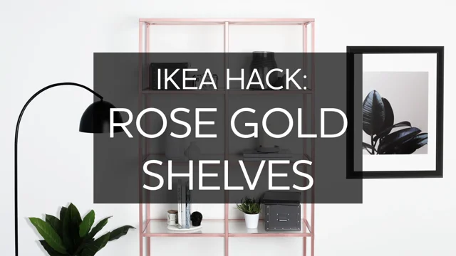 how to create rose gold metallic shelving - Rustoleum Spray Paint