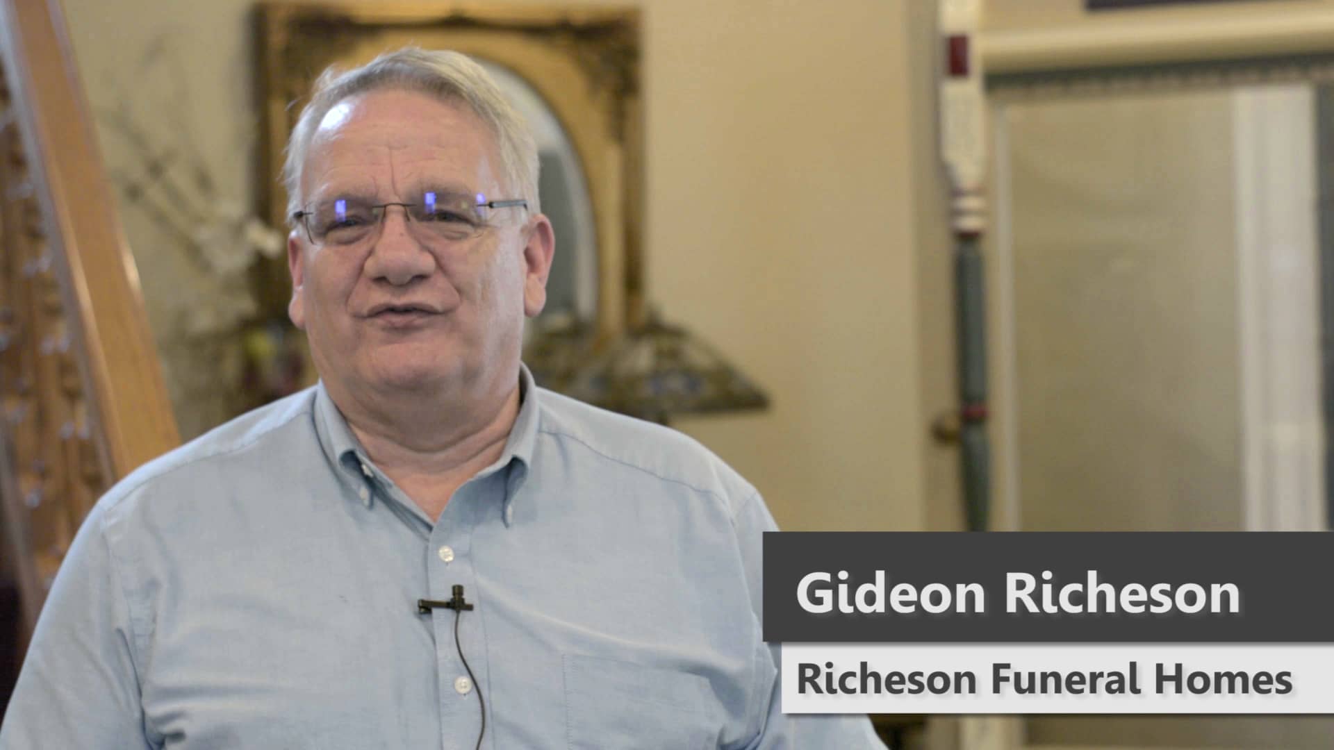 Member Testimonial Gideon Richeson / Richeson Funeral Homes on Vimeo