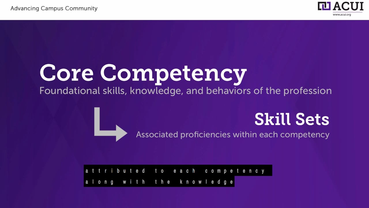 ACUI 101 2018 - Core Competencies on Vimeo