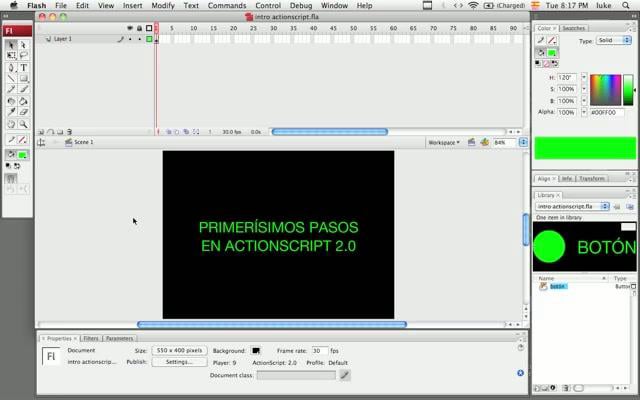 Primeros pasos con ActionScript 2.0 on Vimeo