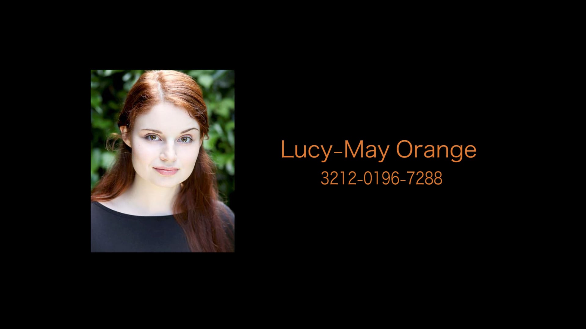 Lucy-May Orange Showreel