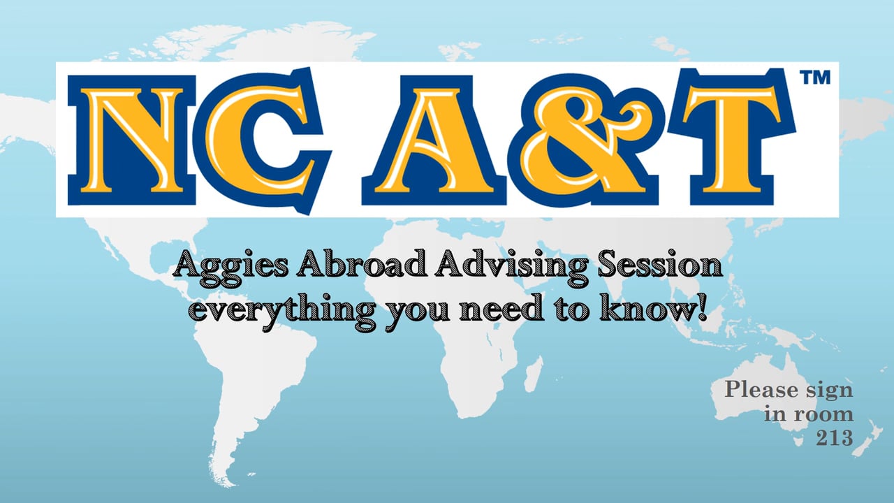 NCAT Aggies Abroad Session on Vimeo