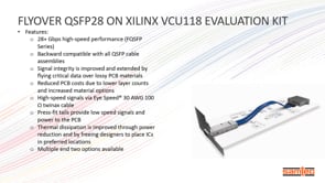 用于Xilinx VCU118开发套件的Samtec FQSFP电缆