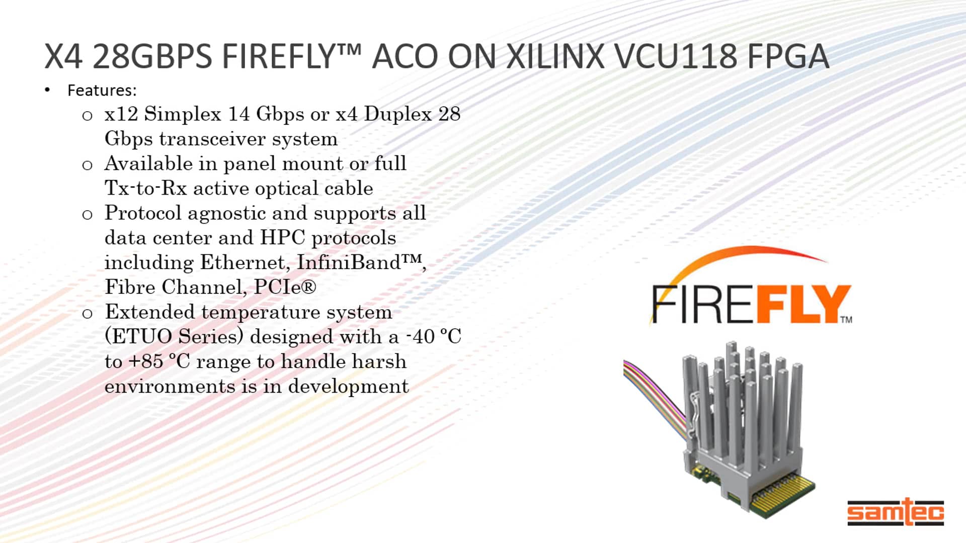 Samtec Firefly™ Optical Cable On Xilinx Vcu118 Development Kit On Vimeo 9627