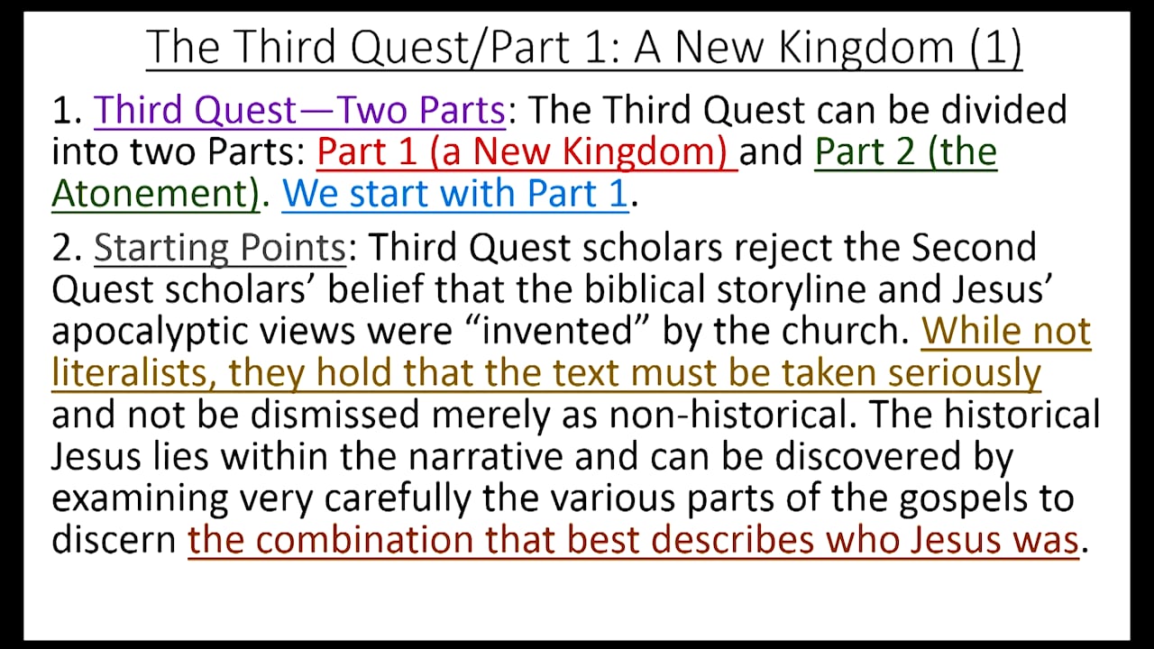 The Kerygma and the Historical Jesus: A New Kingdom