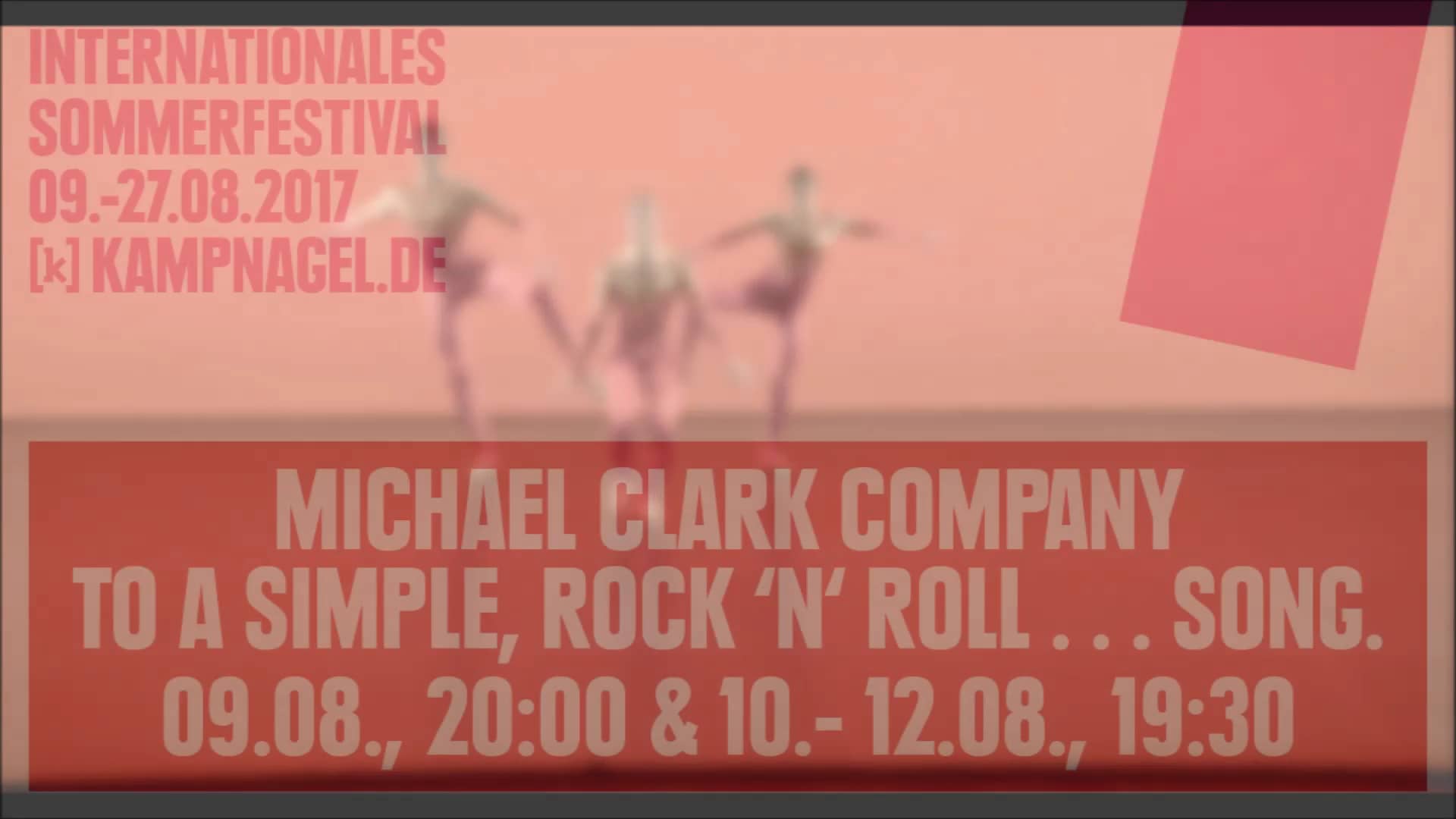 Michael Clark Company: to a simple, rock 'n' roll . . . song. on Vimeo