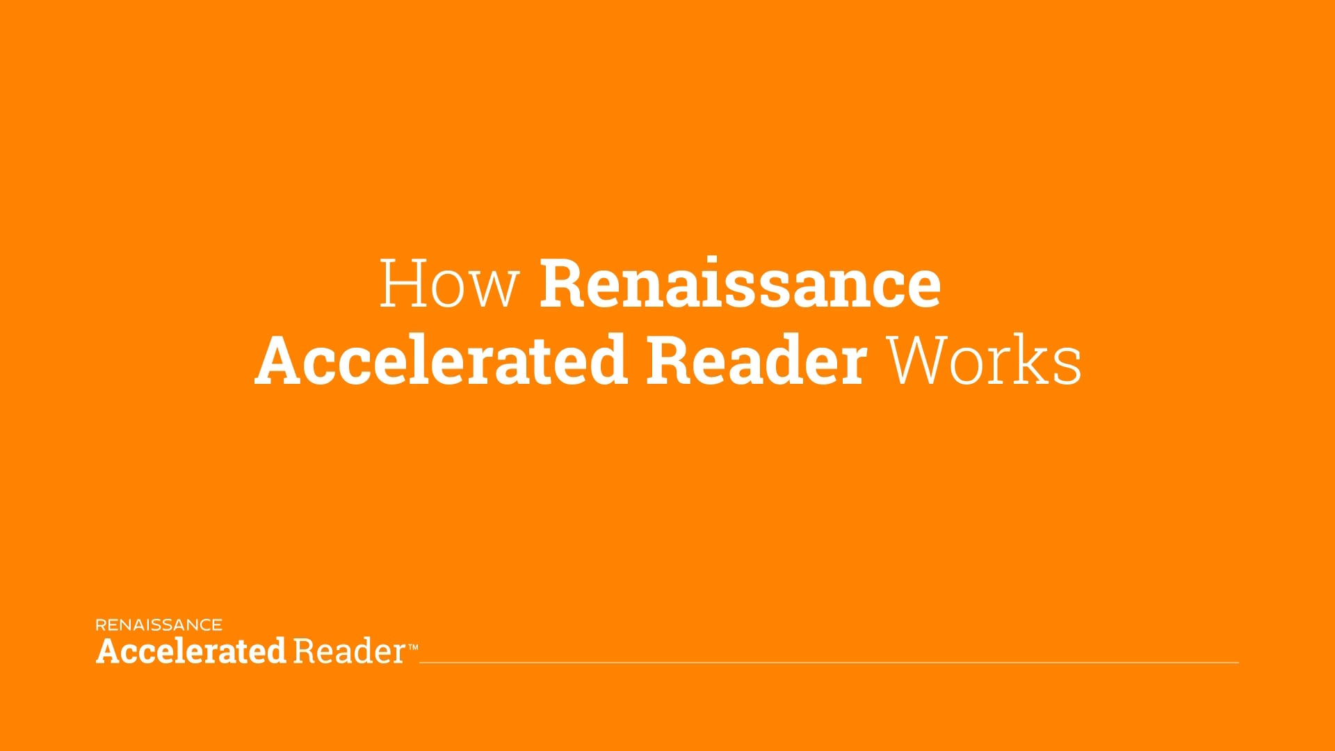 How Renaissance Accelerated Reader Works On Vimeo