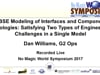 NMWS 2017 MBSE: Modeling of Interfaces and Component Topologies Satisfying Two Types of Engineering Challenges in a Single Model