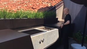 Outdoor sliding kitchen