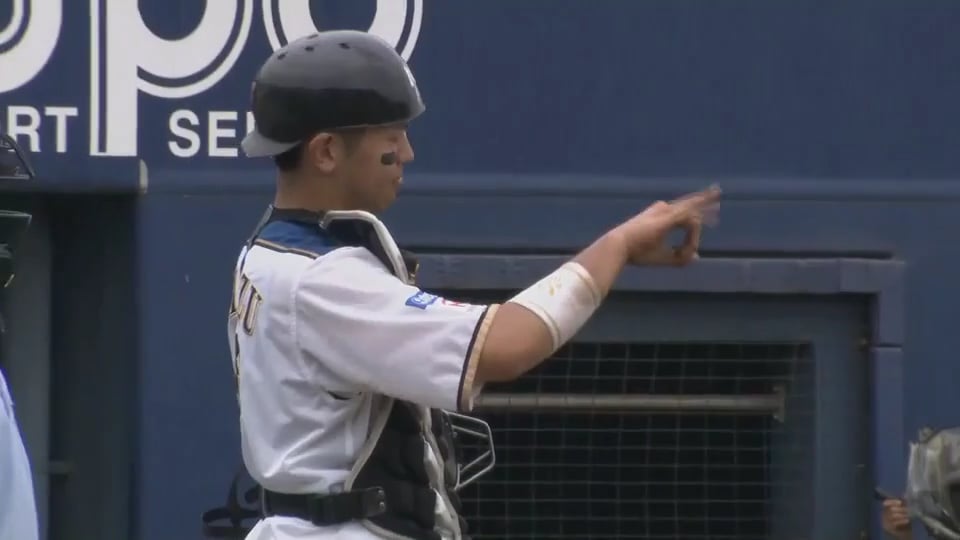 【ファーム】強肩発動!! ファイターズ・清水がストライク送球で盗塁阻止!! 2017/8/1 F-E(ファーム)