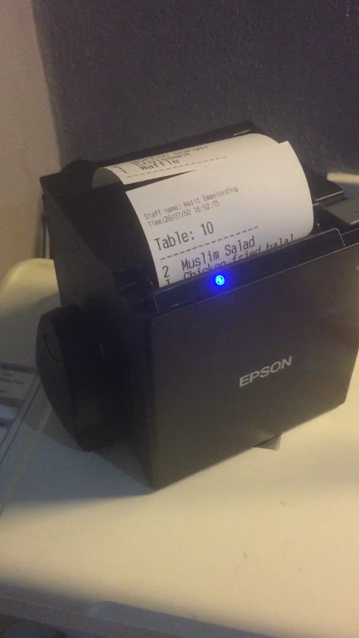 Test FoodStory - Printer TM-m30 with melody box on Vimeo