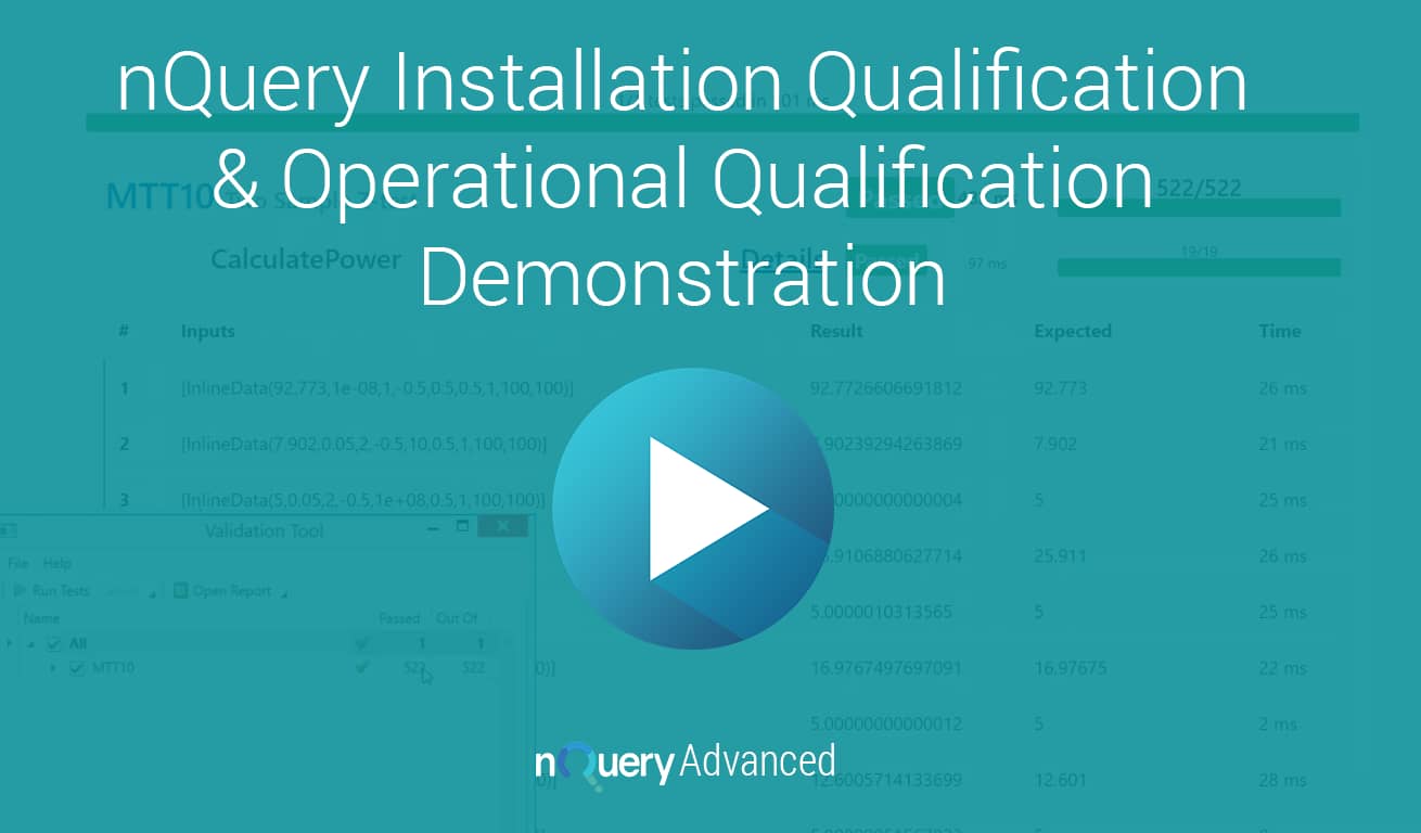 nQuery Installation Qualification & Operational Qualification