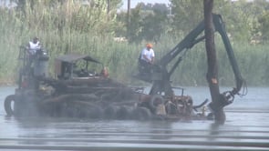 Work on Lake Brazos Dam Debris Removal