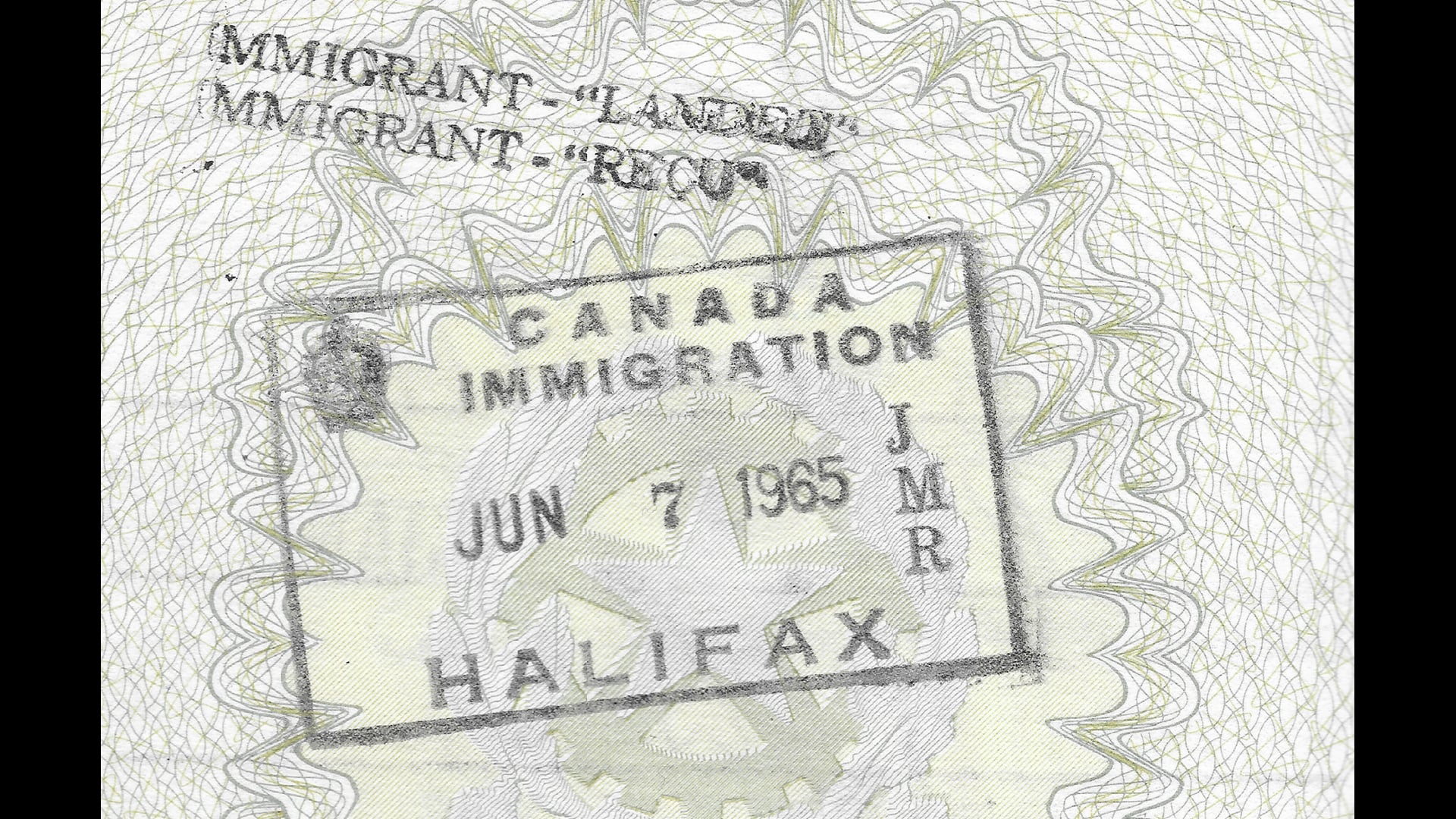 Immigrant "Landed"