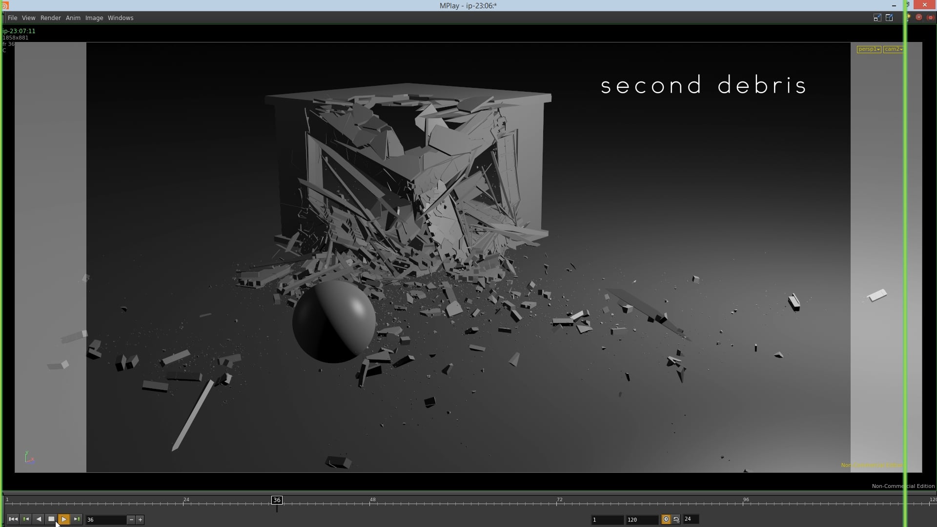 Destruction... Second Debris...Smoke Simulation