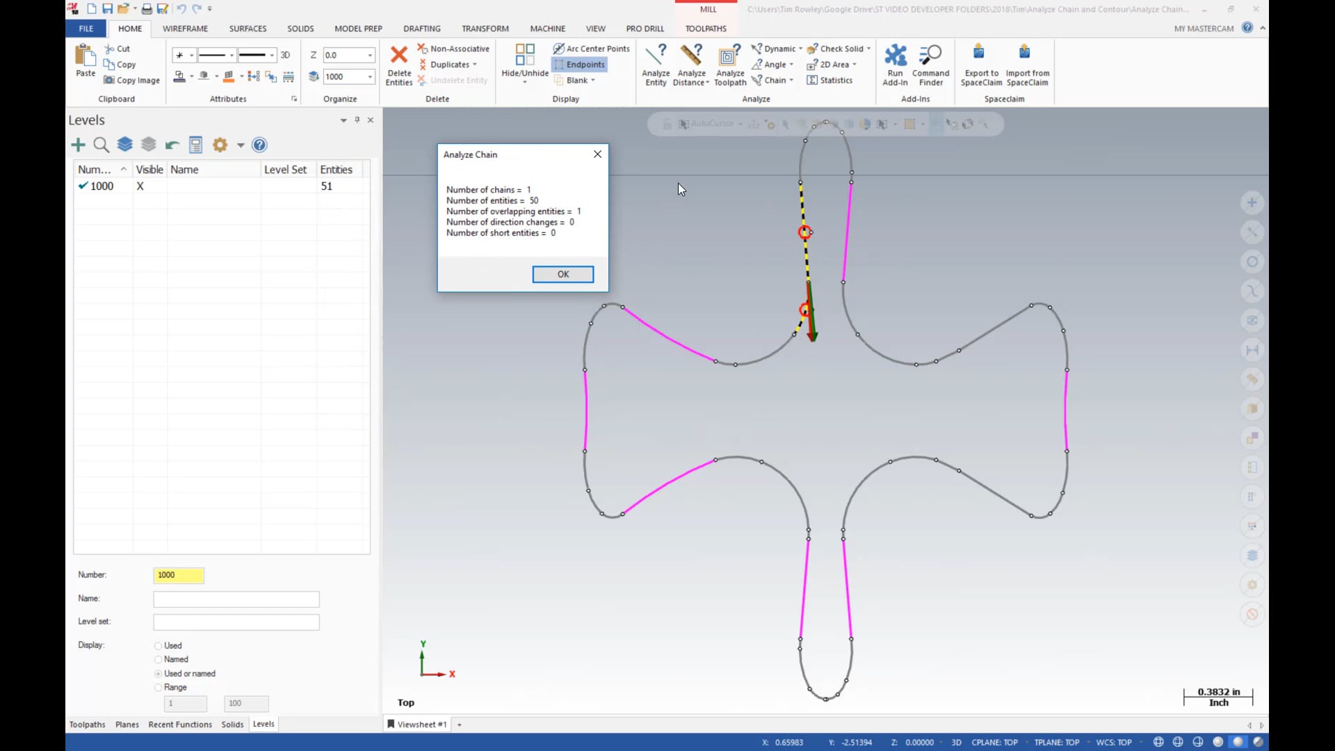 Analyze Chain and Contour