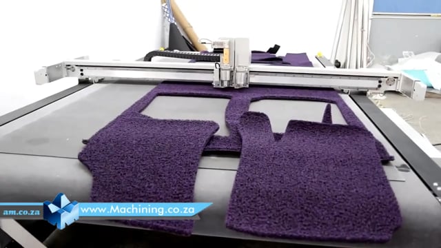 Machining Video: Textile Carpet Cut on FlatCUT CNC Flatbed Oscillating Blade Cutting Machine with Conveyor Belt Cutting Table