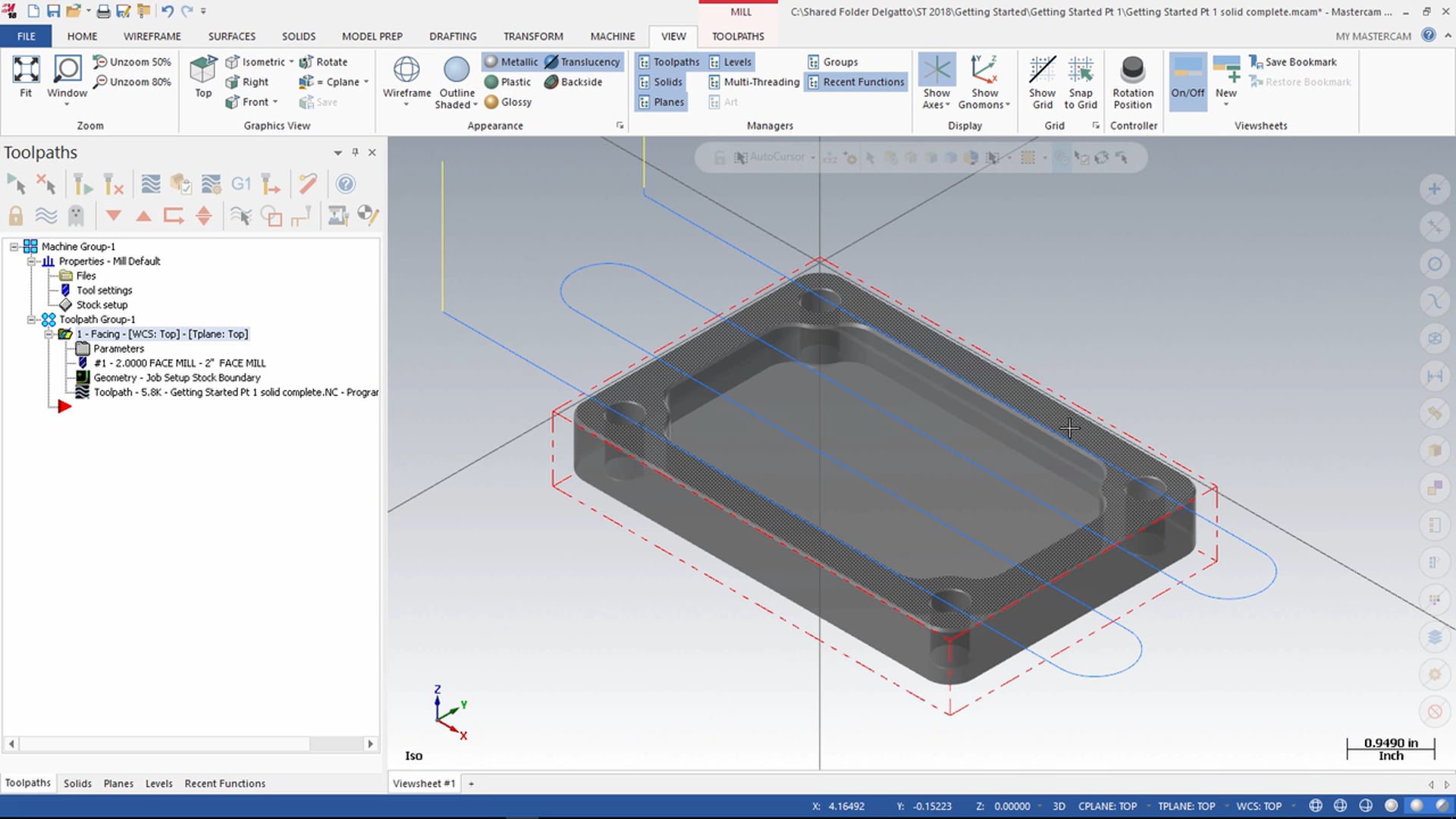 Facing Toolpaths