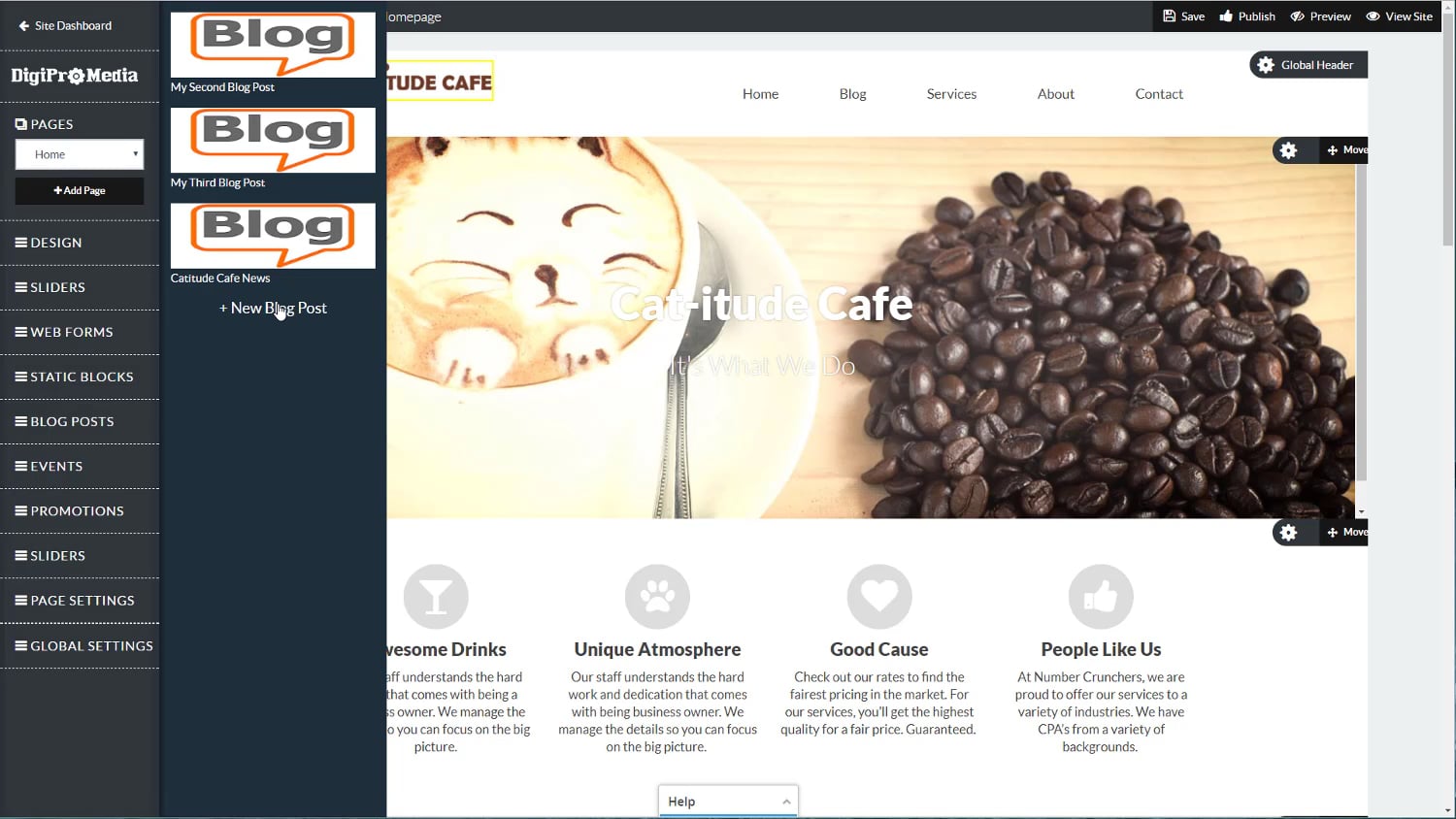 Create a blog post on Vimeo