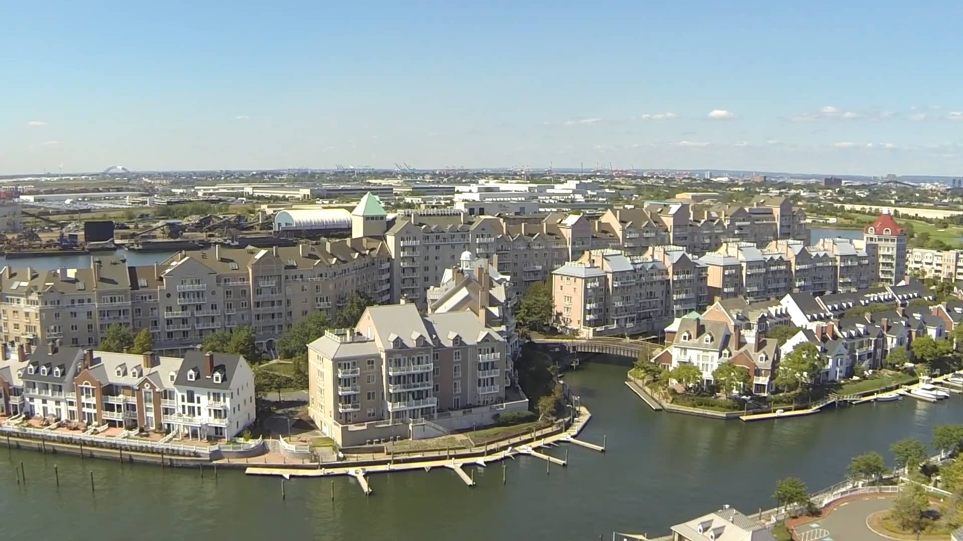 Aerial Drone Views Port Liberte Real Estate New Jersey on Vimeo