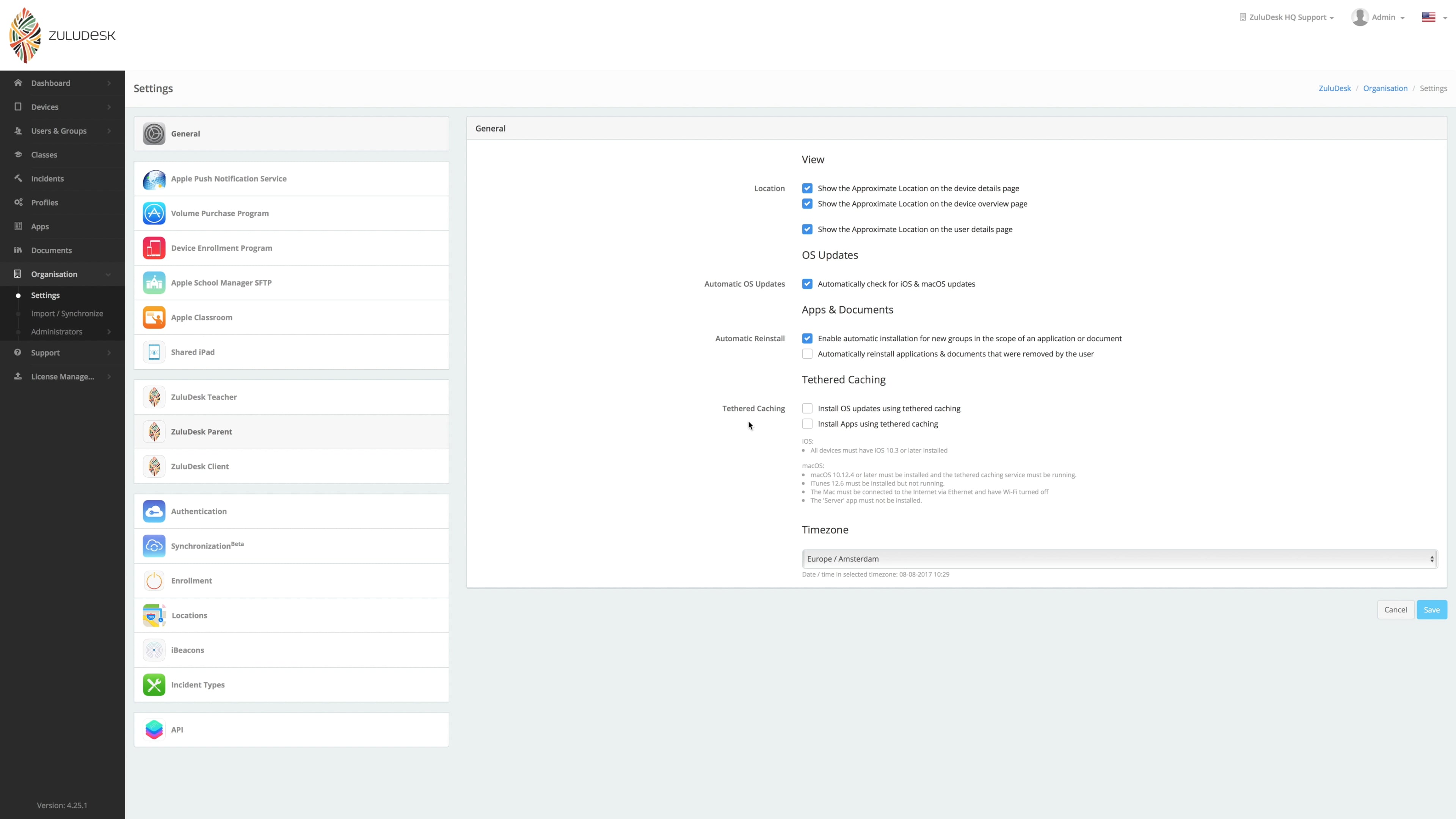 How to enable ZuluDesk Parent on Vimeo