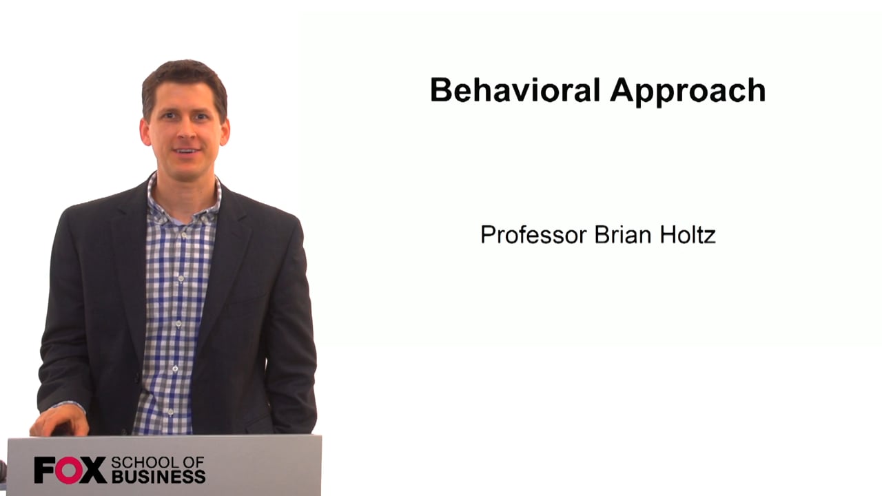 Behavioral Approach