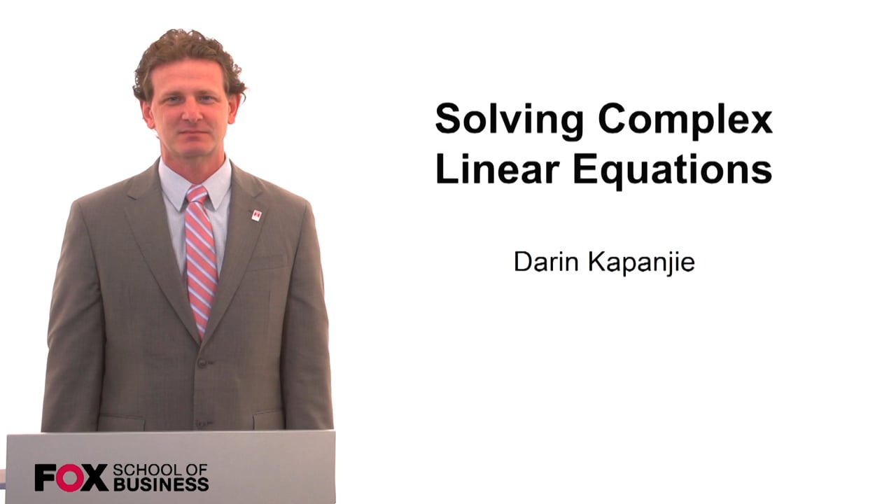 Solving Complex Linear Equations