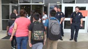 Firefighters and Police Welcome Back Students
