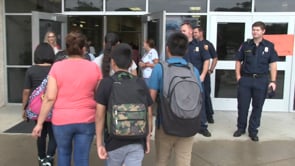 Firefighters and Police Welcome Back Students