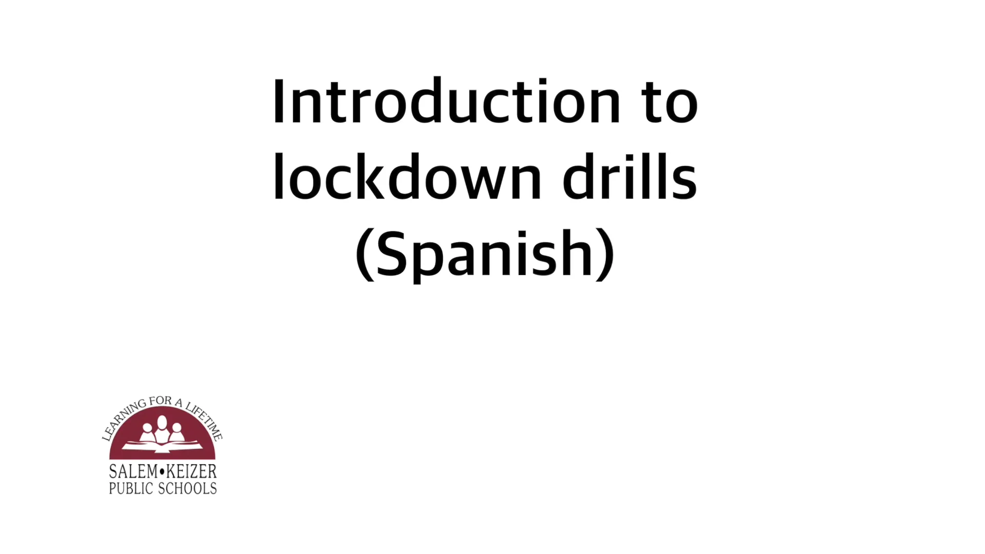 Introduction to Lockdown Drills Spanish on Vimeo