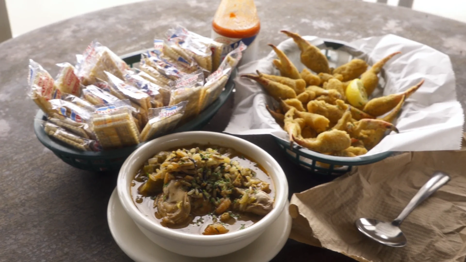 Bluegill Restaurant's crab claws and gumbo are a duo worthy of the 100