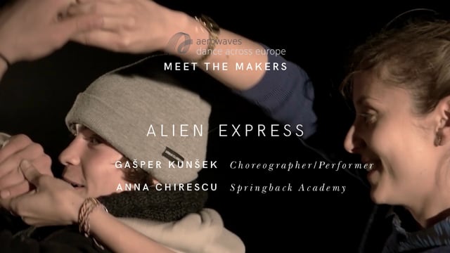 Springback Academy Graduate writer Anna Chirescu meets choreographer Gašper Kunšek to talk about Žigan Krajnčan and Gašper Kunšek's Aerowaves 2017 selected work: Alien Express
